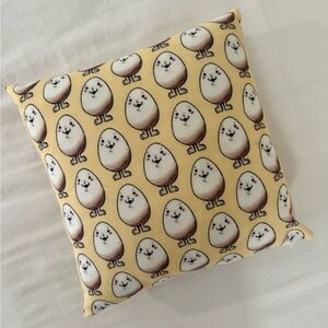 Cute Egg Print Pillow